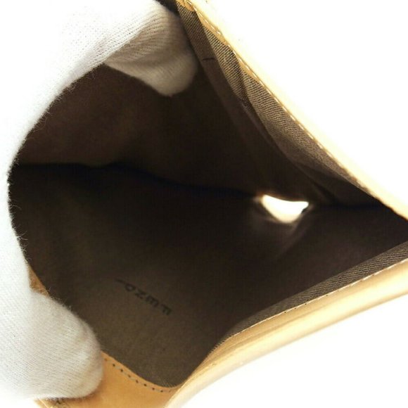 Authentic FENDI W Hook Wallet Zucchino Beige Pink Canvas ~ Leather Auth USED - Picture 8 of 10